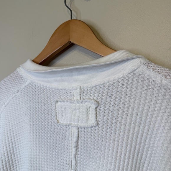 FP | WTF Travis Polo V-Neck Sweater Popover Henley Thermal Top Slouchy Shirt - Picture 11 of 13
